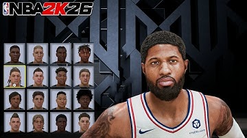 Best Paul George Face Creation NBA 2K26