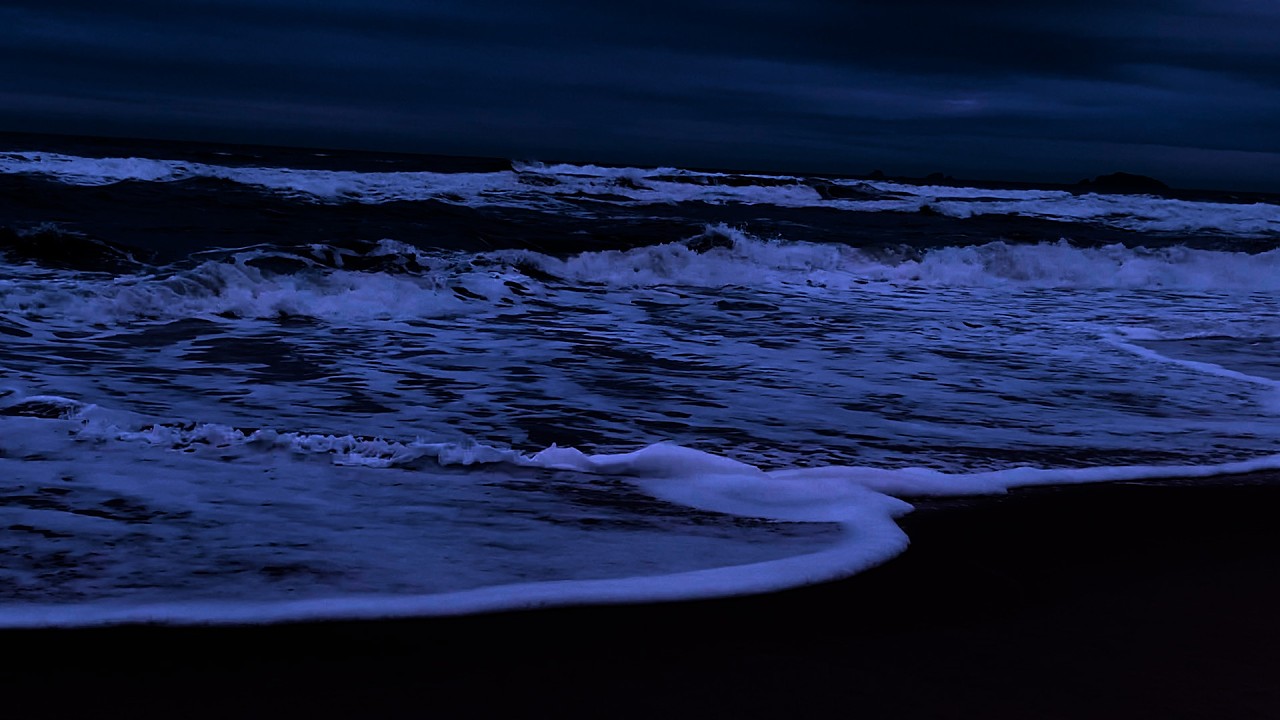 Ocean Sounds 🌊 Peaceful Night Ocean Waves