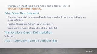 Fixing the ModuleNotFoundError: No module named 'matplotlib.backends.registry' in Matplotlib