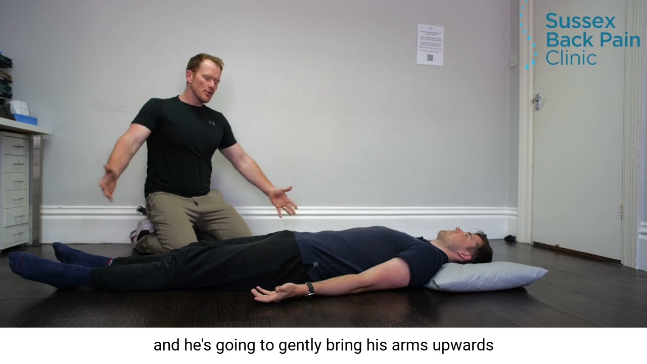 Supine Snow Angels Exercise