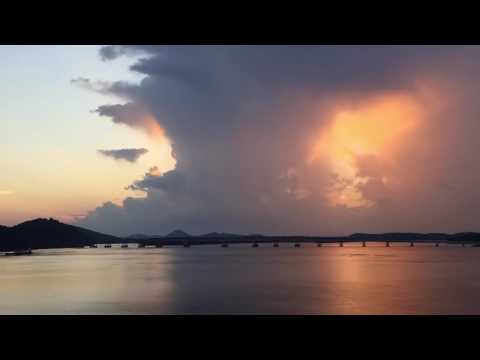 Rainclouds at sunset from the Big Dam Bridge