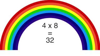4 X 8 ? Rainbow Math For Kids