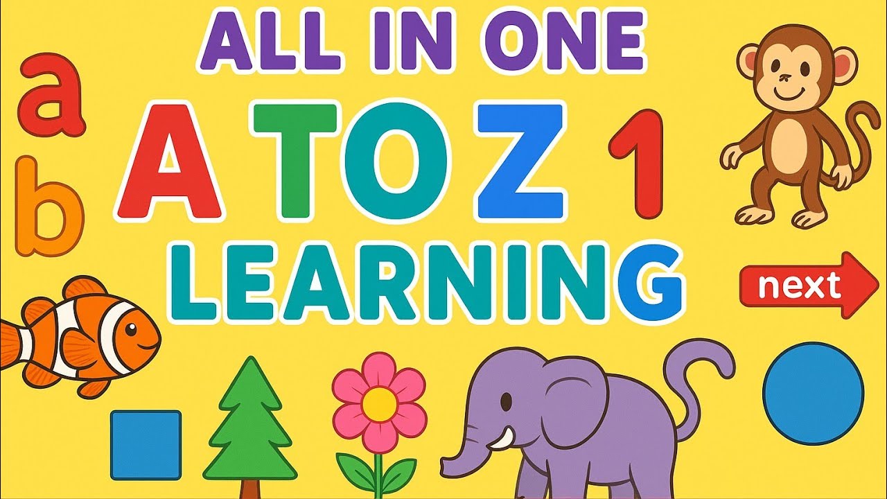 All in One A to Z Learning | Phonics, Numbers, Shapes, Animals, Plants ...