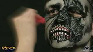 Zombie Makeup How-to, Gangster Zombie Halloween Makeup Tutorial