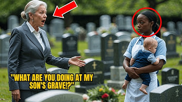 Billionaire Visits Her Son’s Grave And Finds A Black Waitress Crying With A Child – She Was SHOCKED!