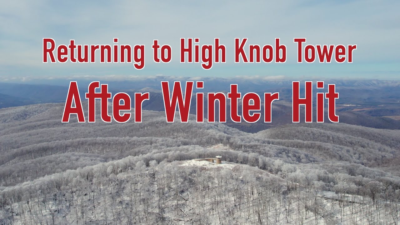Returning to High Knob Tower After Winter Hit