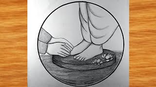 Guru Purnima Drawing Easy | Guru Purnima Poster Idea | How To Draw Guru Purnima Drawing Step By Step