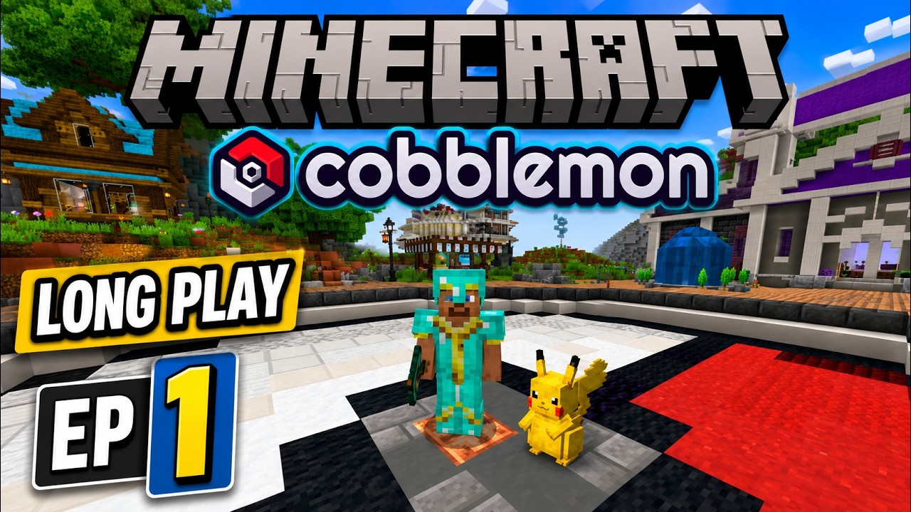 Minecraft Cobblemon Longplay Ep 1 | Pokémon Adventure No Commentary ...
