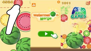 Watermelon Merge Gameplay Walkthrough #1 (Android, IOS) screenshot 4