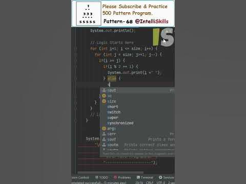 Java Pattern-68 | 500 Java Pattern Programs #shorts #java #coding # ...