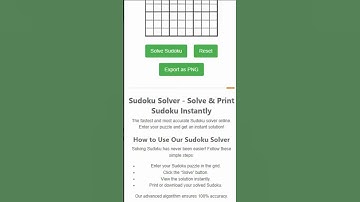 Free Sudoku Solver