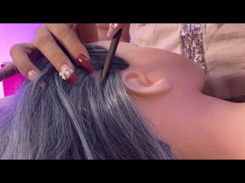 ASMR | ASMR Scalp Scratching & Scalp Check & Chopsticks & Hair Play
