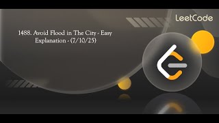 ☔ LeetCode Problem of the Day – 1488: Avoid Flood in The City#LeetCode #LeetCodePOTD #leetcodepotd