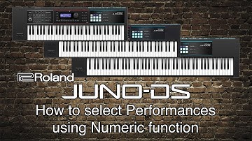 Roland Juno-DS - How to select Performances using Numeric function