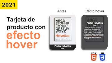 Tarjeta efecto hover (HTML y CSS)