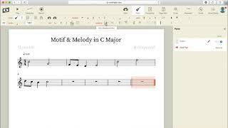 Celebrity Developing a Motif into a Melody in Noteflight Profile