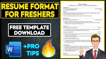 Resume Format for Freshers 🔥 | Step by Step | Ms Word | Best Template for Fresher