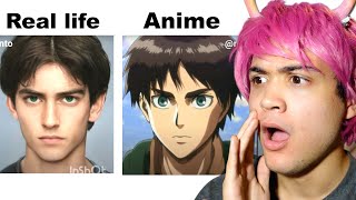 Anime characters in real life (AOT edition) | MVPerry reacts