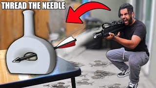 Try NOT To BREAK OR HIT THE TARGET!! *ULTIMATE HAWKEYE ACCURACY CHALLENGE*  (IMPOSSIBLE TRICKSHOT!)