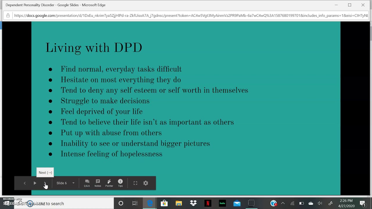 Dependent Personality Disorder - YouTube