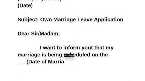 How to Write Leave Application for Own Marriage, Email, Format, Steps