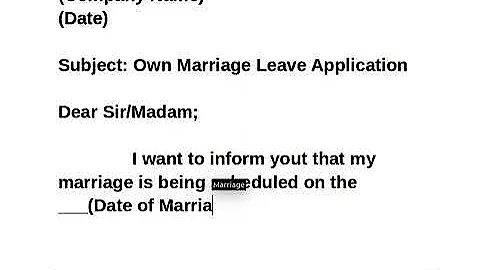 How to Write Leave Application for Own Marriage, Email, Format, Steps