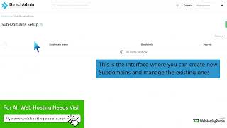 How to add sub domain in DirectAdmin   WebHostingPeople