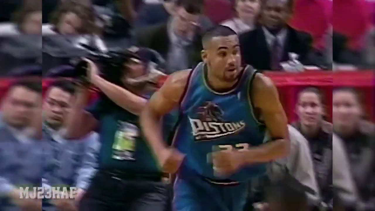 Grant Hill takes Scottie Pippen’s ankles with the quick first step