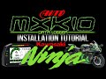 How to install aim mxk10 kawasaki ninja zx 10r plug  play dash logger tutorial