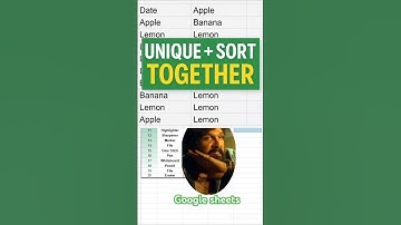 Sort and unique communication use. #googlesheetstips #exceltips