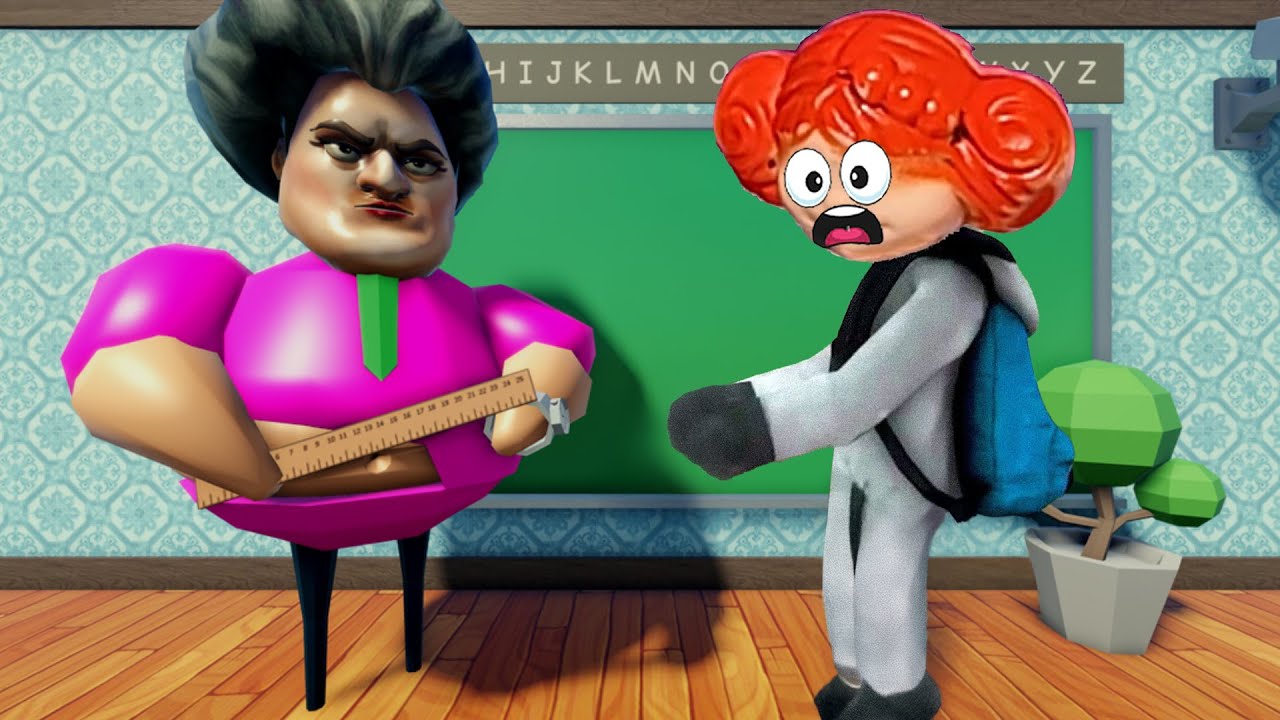 مقالب في بيت المدرسة الشريرة Scary Teacher 3D في لعبة roblox !!