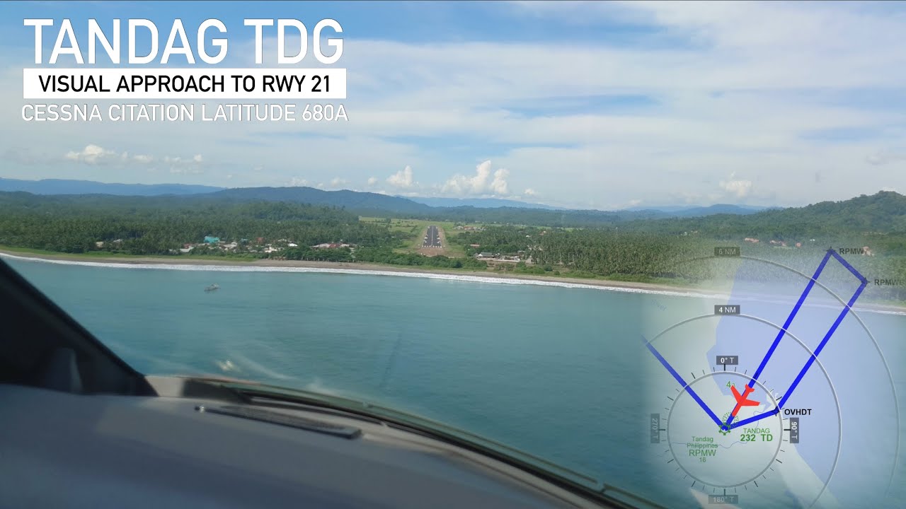 CITATION LATITUDE VFR LANDING TANDAG