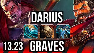 DARIUS vs GRAVES (TOP) | 3.1M mastery, 7 solo kills, 400+ games | KR Master | 13.23