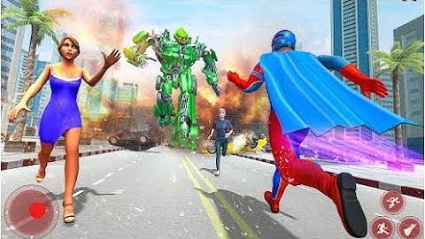 Flying Robot Superhero Part-2 | Rescue City Survival Android GamePlay | By Game Crazy