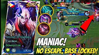 MANIAC! Cecilion Trapped the Enemy Inside Their Own Base! 🔥, Cecilion Gameplay | #mlbb