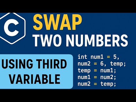Swap Two Numbers Using Third Variable in C | Easy Program for Beginners #cprogramming#programming 