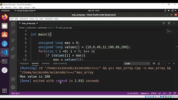 C++ Finding the maximum value in an array