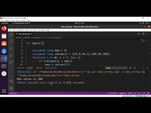 C++ Finding the maximum value in an array