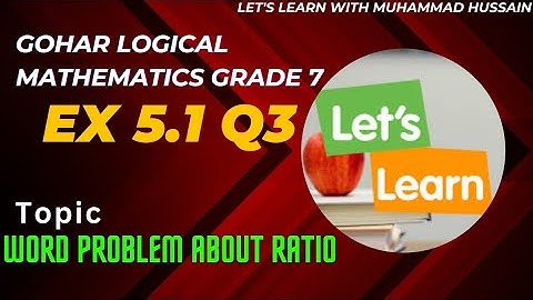 Gohar Logical Mathematics Grade 7 Exercise 5.1 Q3 |