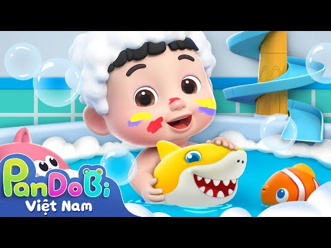 Đến giờ đi tắm rồi | Em bé đi tắm mát | Play & Learn | Nhạc thiếu nhi vui nhộn | Super Pandobi
