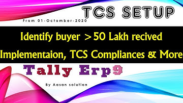 TCS setup implementation in tally proper way as per 206C(1H) on Receipt of Sale Consideration