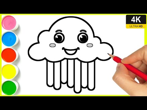 How to draw rainbow with cloud || rainbow ka drawing step by step || rainbow drawing for beginners.