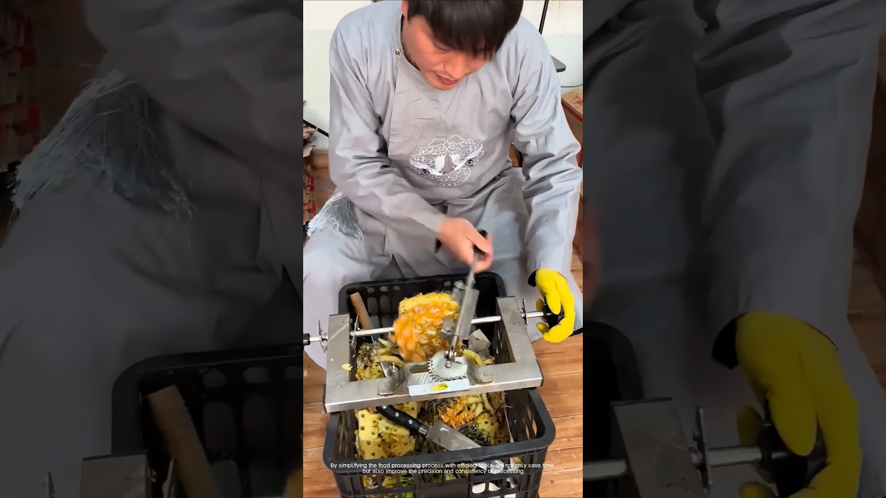 Efficient peeling: the whole process of processing pineapples with mechanical tools