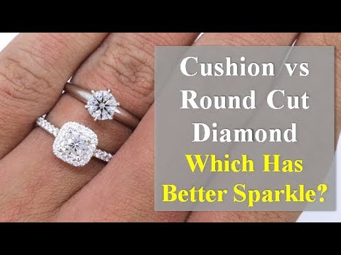 Cushion Cut vs Round Cut Diamond Rings – How They Will Look On Your ...