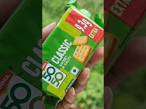 Britannia 50 50 _ Sweet &amp; Salty Biscuit 🍪 Rs. 5 I #britannia #biscuit #shorts #ytshorts #teatime
