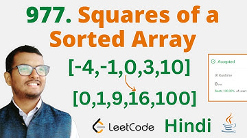 977. Squares of a Sorted Array || Java || Leetcode || Hindi