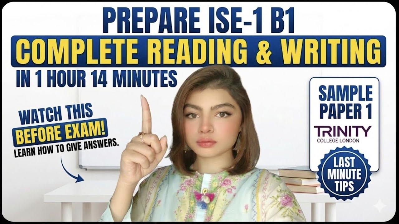 UK Work Visa Test Complete Reading & Writing Sample Paper 1 Solved (ISE-1 B1) Trinity College London