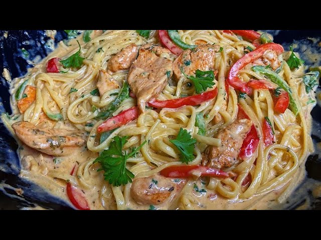 Creamy Chicken Linguine, Pasta class=