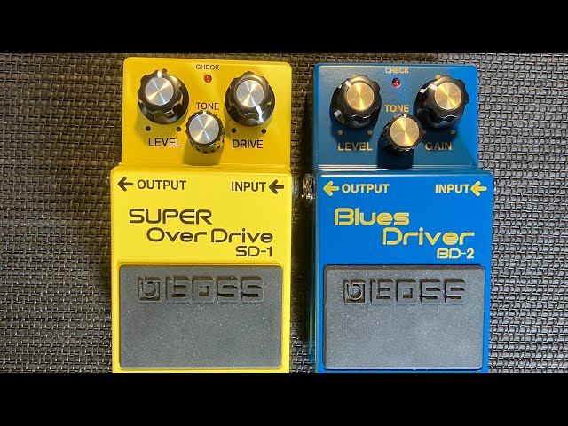 Solo rhythm guitar: BOSS SD-1 OverDrive vs BOSS BD-2 Blues Driver