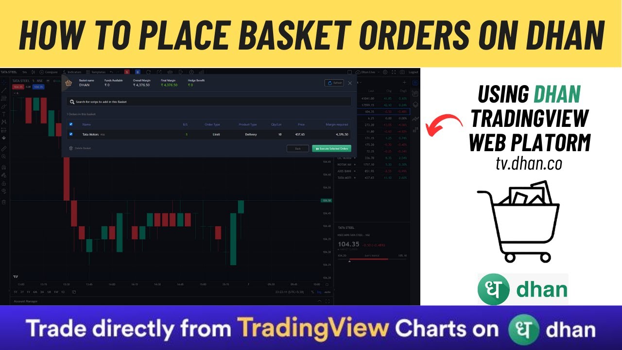 How to Create Basket Orders on Dhan TradingView Platform A Unique and Helpful Feature for